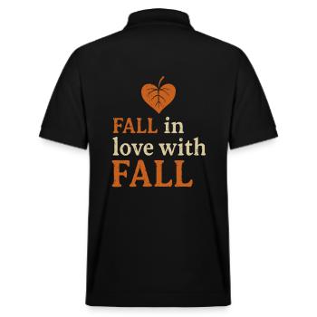 Fall in love with autumn - Stanley/Stella Unisex Organic Polo Shirt PREPSTER - black - Back - Andy (188cm)