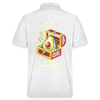 Seltenes Loot | Perfekt gereifte Avocado Drop - Stanley/Stella Unisex Bio-Poloshirt PREPSTER - Weiß meliert - Hinten - Andy (188cm)