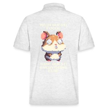 Focus: Main Quest | ADHD Side Quests Everywhere - Stanley/Stella Unisex Organic Polo Shirt PREPSTER - heather white - Back - Andy (188cm)