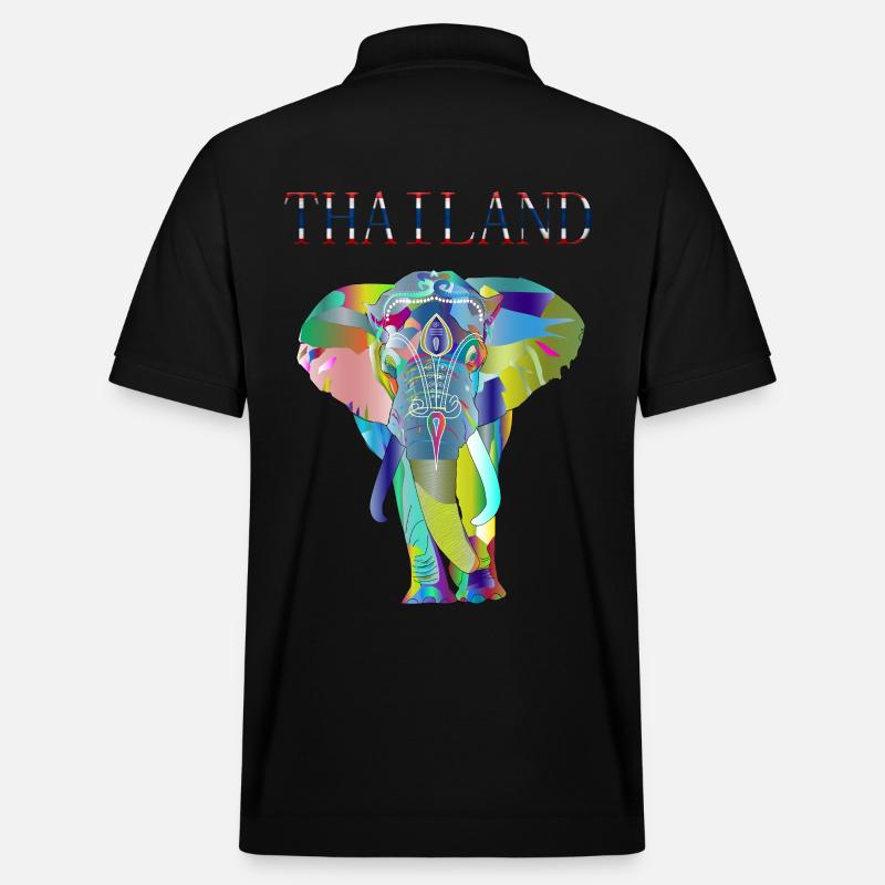 IDÉE CADEAU ÉLÉPHANT DE THAÏLANDE - Polo PREPSTER bio Stanley/Stella Unisexe - noir