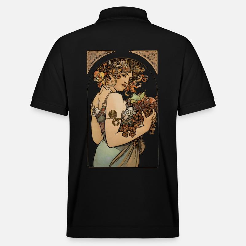 Alfons Mucha - Le Fruit - Stanley/Stella Unisex Bio-Poloshirt PREPSTER - Schwarz