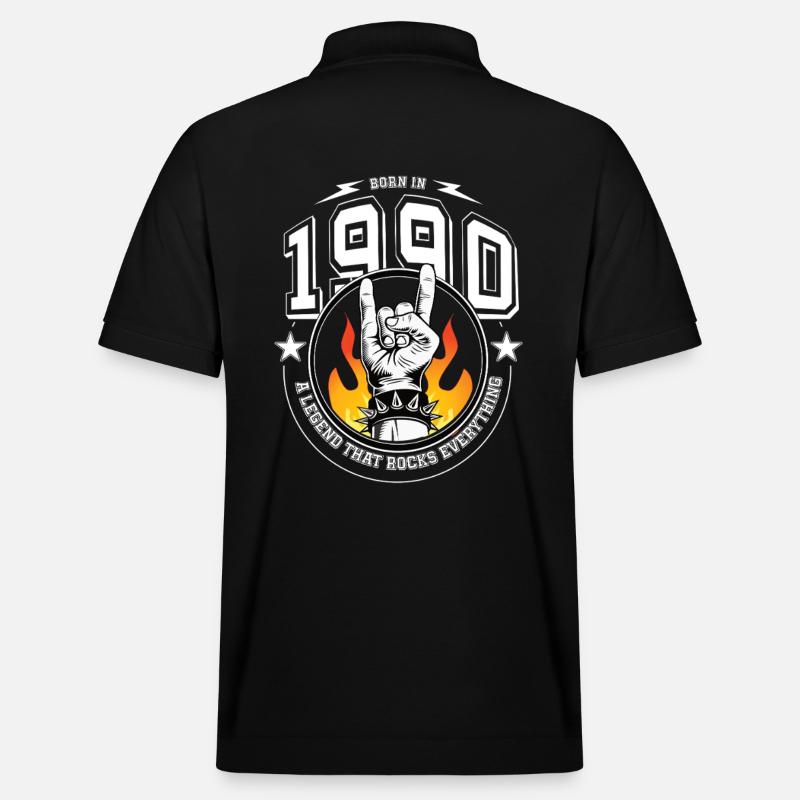 1990 Anniversaire, tout bascule - Polo PREPSTER bio Stanley/Stella Unisexe - noir