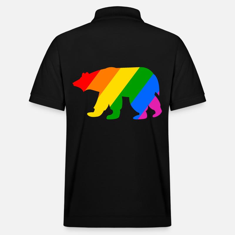 Regenbogen Eisbär - Stanley/Stella Unisex Bio-Poloshirt PREPSTER - Schwarz