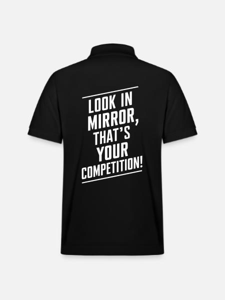 Spieglein Spieglein Motivationsspruch - Stanley/Stella Unisex Bio-Poloshirt PREPSTER - Schwarz