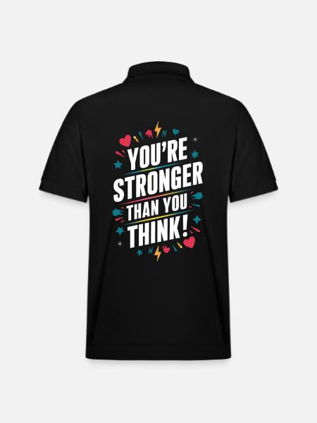 You're stronger than you think - Stanley/Stella Unisex Organic Polo Shirt PREPSTER - black