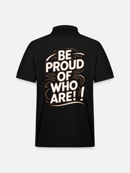 Be proud of yourself Motivation - Stanley/Stella Unisex Organic Polo Shirt PREPSTER - black