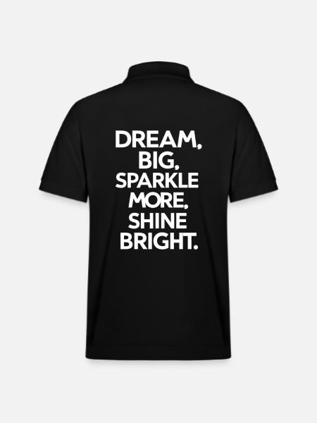 Träume Groß Strahle Hell - Stanley/Stella Unisex Bio-Poloshirt PREPSTER - Schwarz