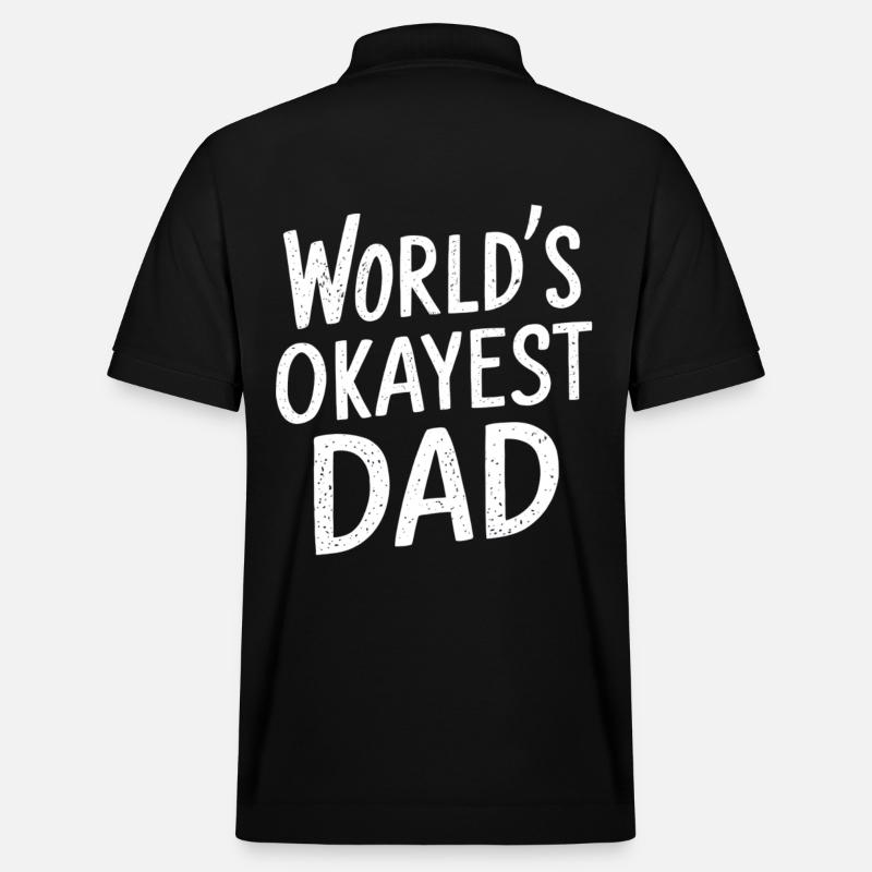Weltbester Okayester Papa - Stanley/Stella Unisex Bio-Poloshirt PREPSTER - Schwarz