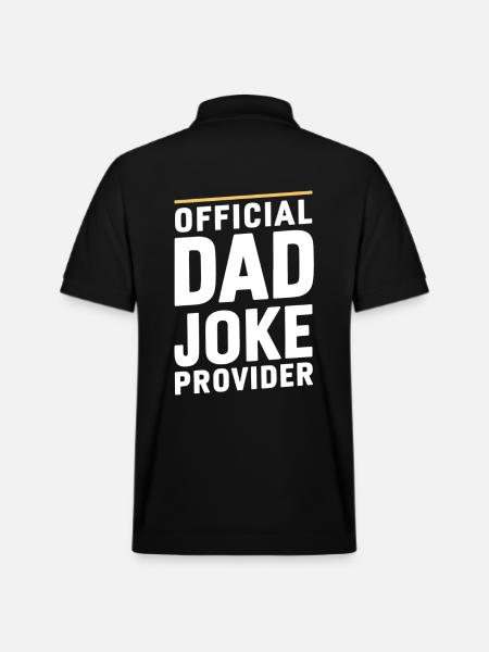 Official Dad Joke Provider - Stanley/Stella Unisex Organic Polo Shirt PREPSTER - black