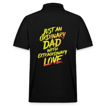 Papa ordinaire, amour extraordinaire - Polo PREPSTER bio Stanley/Stella Unisexe - noir - Dos - Andy (188cm)