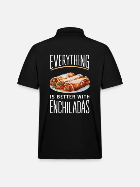 Everything is better with enchiladas - Stanley/Stella Unisex Organic Polo Shirt PREPSTER - black