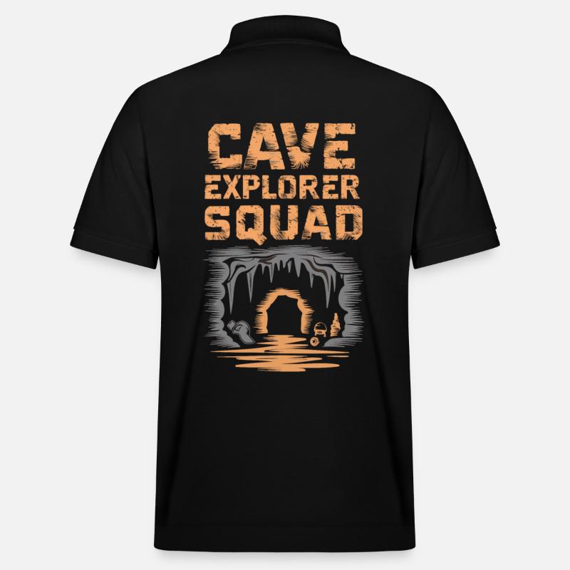 Cave Explorer Squad Adventure - Stanley/Stella Unisex Organic Polo Shirt PREPSTER - black
