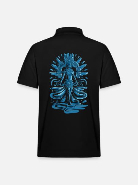 Aztec god Aztec mythology Chalchiuhtotolin - Stanley/Stella Unisex Organic Polo Shirt PREPSTER - black
