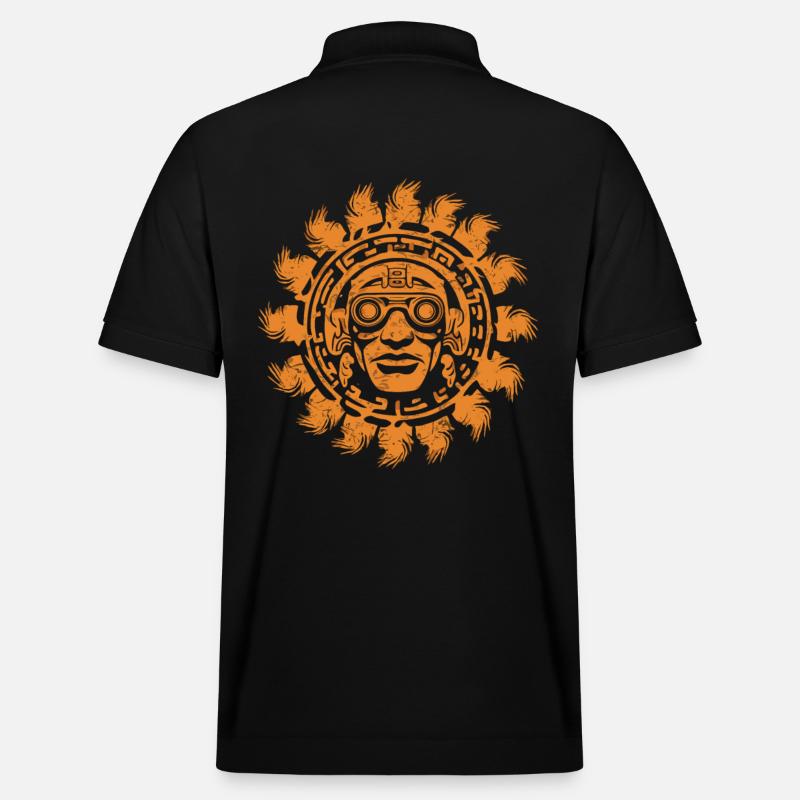 Dieu aztèque Mythologie ancienne Tlaloc - Polo PREPSTER bio Stanley/Stella Unisexe - noir
