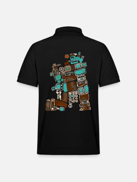 Mayan God Mayan Mythology Itzamna - Stanley/Stella Unisex Organic Polo Shirt PREPSTER - black