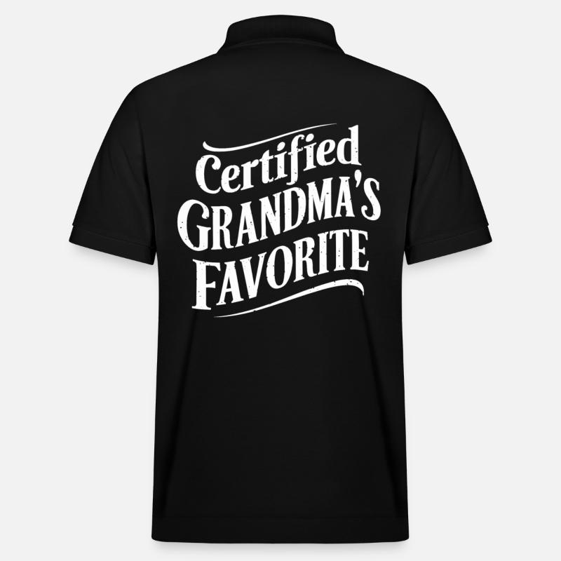 Certifié petit-fils préféré de grand-mère - Polo PREPSTER bio Stanley/Stella Unisexe - noir