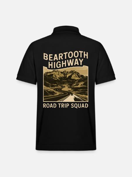 Beartooth Highway Road Trip Squad - Stanley/Stella Unisex Organic Polo Shirt PREPSTER - black