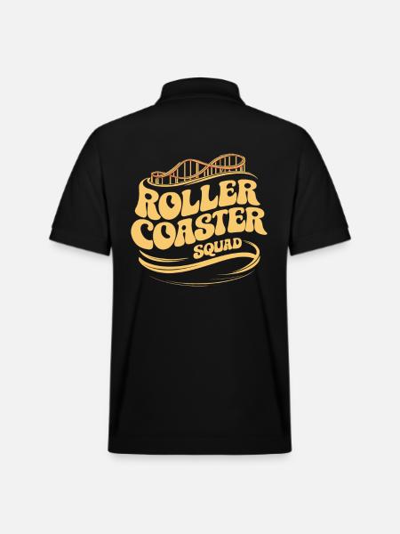 Roller Coaster Squad Adventure - Stanley/Stella Unisex Organic Polo Shirt PREPSTER - black