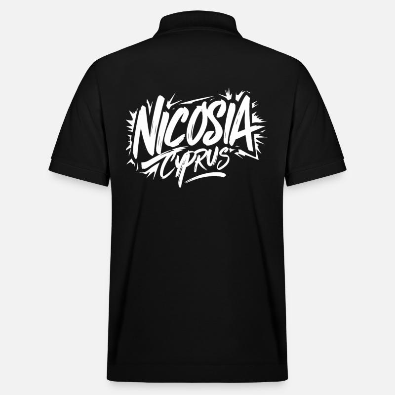 Nicosia Zypern Souvenir - Stanley/Stella Unisex Bio-Poloshirt PREPSTER - Schwarz