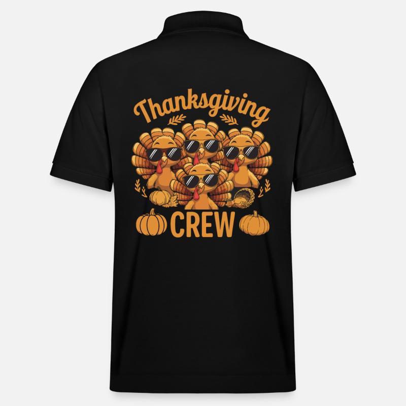 Thanksgiving Crew Dindes sucrées - Polo PREPSTER bio Stanley/Stella Unisexe - noir