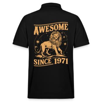 Leo Astrological Sign Zodiac Birthday Year 1971Leo - Stanley/Stella Unisex Bio-Poloshirt PREPSTER - Schwarz - Hinten - Andy (188cm)