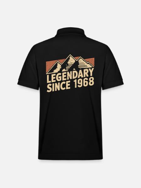 Legendary since 1968 Birthday - Stanley/Stella Unisex Organic Polo Shirt PREPSTER - black