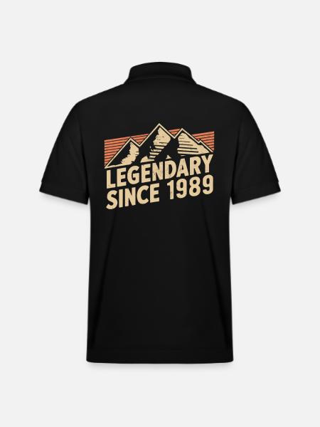 Legendary since 1989 Birthday - Stanley/Stella Unisex Organic Polo Shirt PREPSTER - black