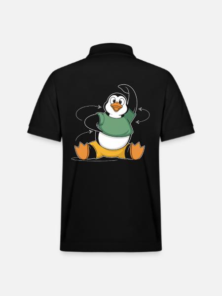 Fitness Gymnastics Penguin Motivation - Stanley/Stella Unisex Organic Polo Shirt PREPSTER - black