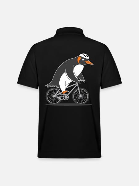 Drôle de pingouin à vélo - Polo PREPSTER bio Stanley/Stella Unisexe - noir