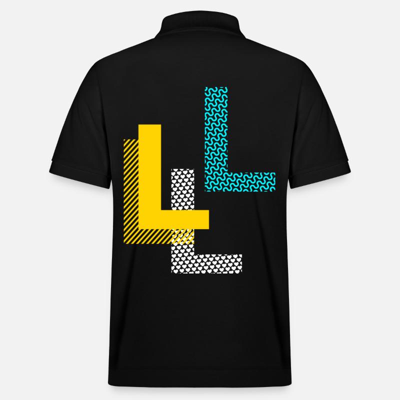 Buchstabe L - Stanley/Stella Unisex Bio-Poloshirt PREPSTER - Schwarz