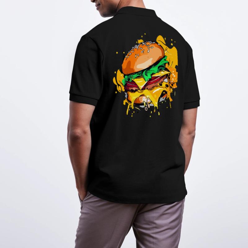 Extra Cheese Burger Cheeseburge Stanley/Stella Unisex Organic Polo Shirt PREPSTER