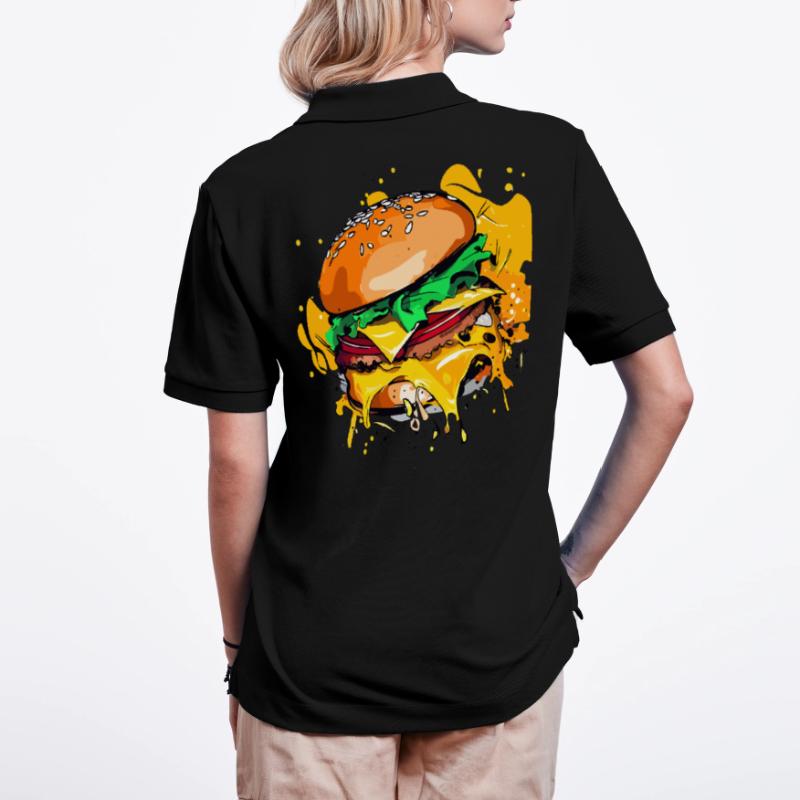 Extra Cheese Burger Cheeseburge Stanley/Stella Unisex Organic Polo Shirt PREPSTER