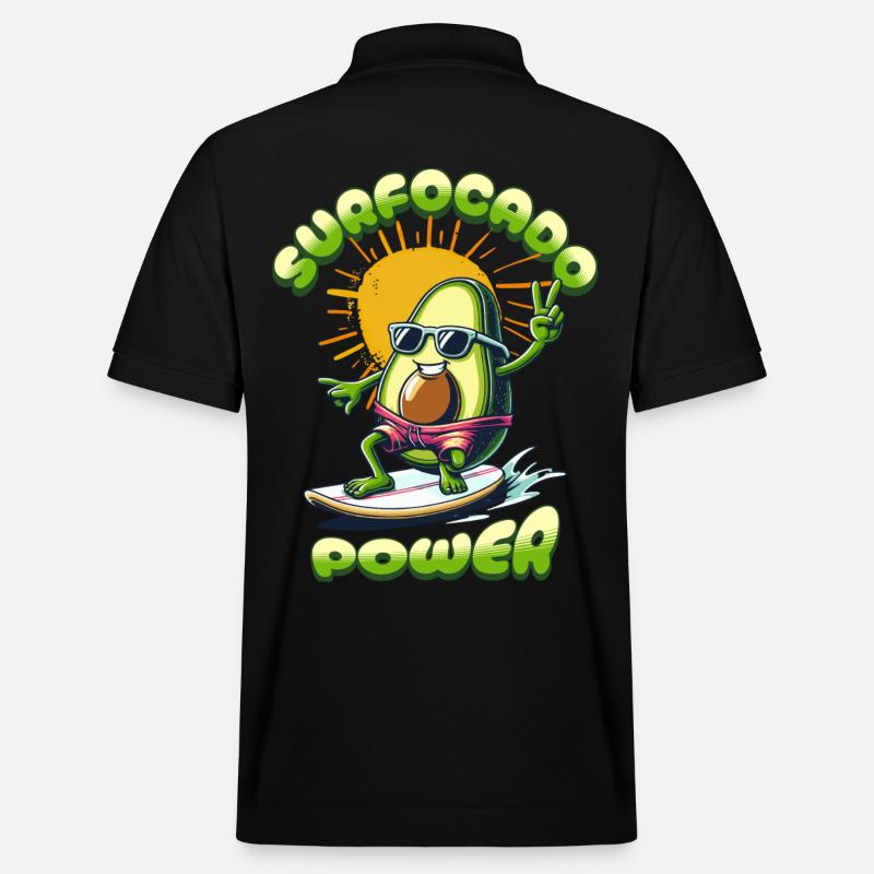 SURFOCADO POWER AVOCADO - Stanley/Stella Unisex Bio-Poloshirt PREPSTER - Schwarz