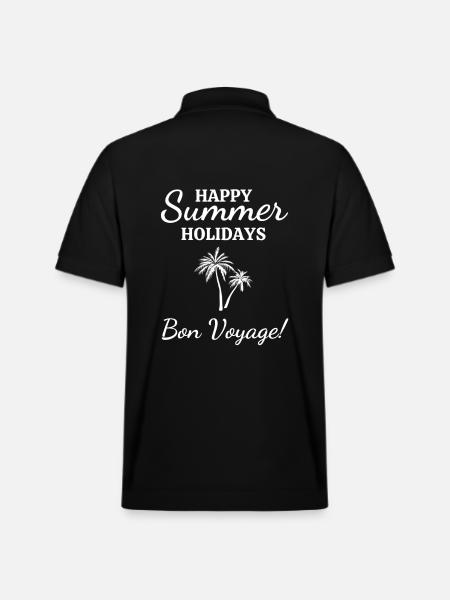 Joyeuses Fêtes d’été-Bon Voyage!-Vacances d’été - Polo PREPSTER bio Stanley/Stella Unisexe - noir