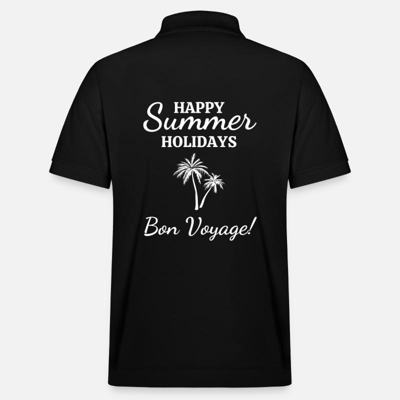 Joyeuses Fêtes d’été-Bon Voyage!-Vacances d’été - Polo PREPSTER bio Stanley/Stella Unisexe - noir