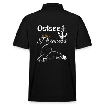 Princesse de la mer Baltique-Ancre de princesse de la mer Baltique et mouette - Polo PREPSTER bio Stanley/Stella Unisexe - noir - Dos - Andy (188cm)