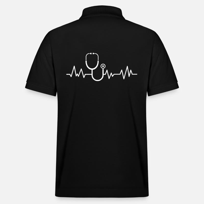 Il mio cuore batte per lo stetoscopio - Polo ecologica unisex PREPSTER di Stanley/Stella - nero