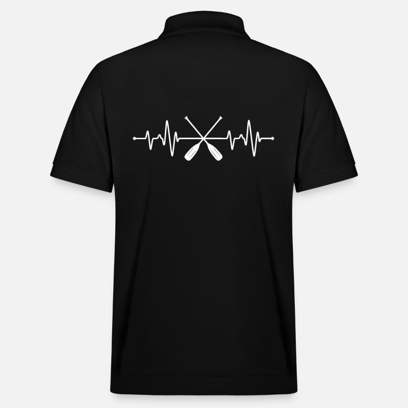 Kajak Herzschlag - Stanley/Stella Unisex Bio-Poloshirt PREPSTER - Schwarz
