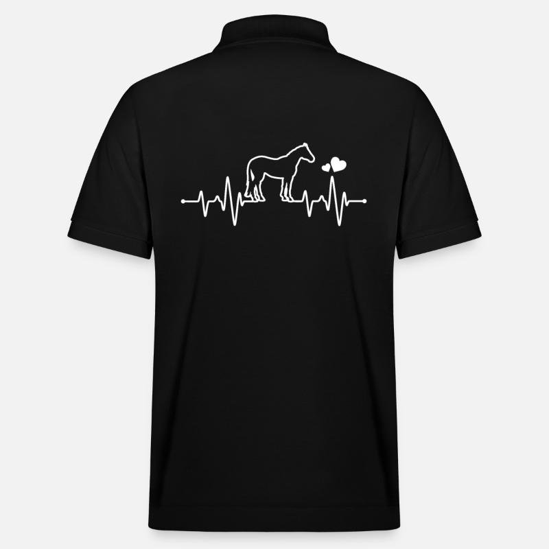 Herzschlag Pferde - Stanley/Stella Unisex Bio-Poloshirt PREPSTER - Schwarz