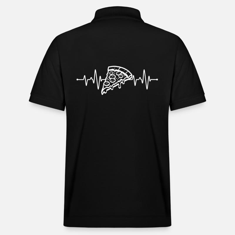 Pizza Herzschlag - Stanley/Stella Unisex Bio-Poloshirt PREPSTER - Schwarz
