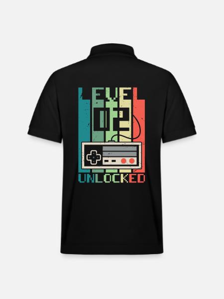 Level 2 Unlocked - Stanley/Stella Unisex Organic Polo Shirt PREPSTER - black