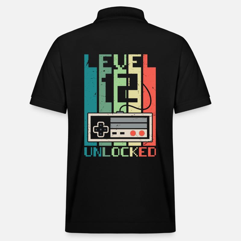 Level 12 freigeschaltet - Stanley/Stella Unisex Bio-Poloshirt PREPSTER - Schwarz