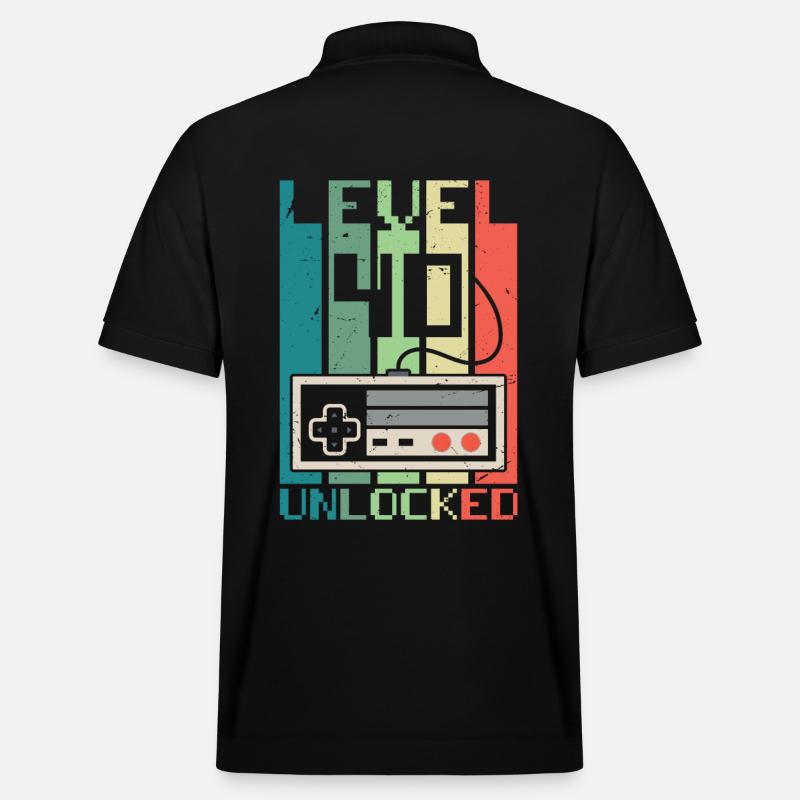 Level 40 freigeschaltet - Stanley/Stella Unisex Bio-Poloshirt PREPSTER - Schwarz