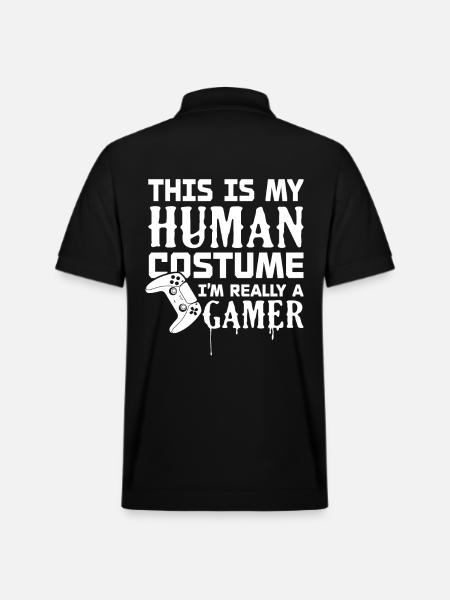 I'm really a gamer - Stanley/Stella Unisex Organic Polo Shirt PREPSTER - black