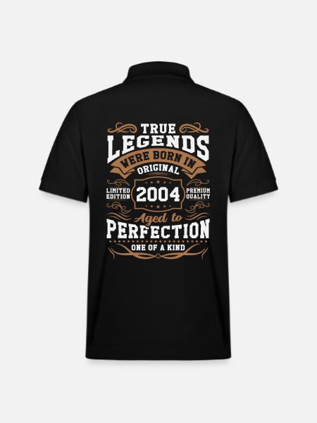 Legends Born in 2004 - Stanley/Stella Unisex Organic Polo Shirt PREPSTER - black