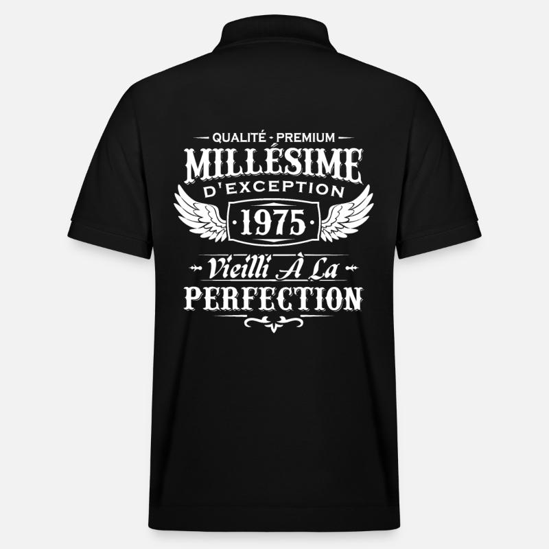 Millésime 1975 - Polo PREPSTER bio Stanley/Stella Unisexe - noir