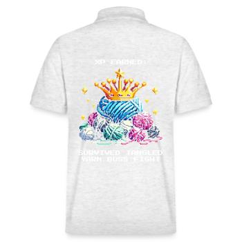 Earn XP: Defeated Balls of Wool | Crochet Yarn - Stanley/Stella Unisex Organic Polo Shirt PREPSTER - heather white - Back - Andy (188cm)