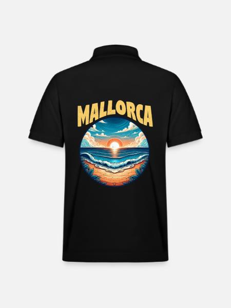 Mallorca Sunset - Stanley/Stella Unisex Organic Polo Shirt PREPSTER - black