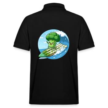 Le brocoli surfe sur les asperges - Polo PREPSTER bio Stanley/Stella Unisexe - noir - Dos - Andy (188cm)