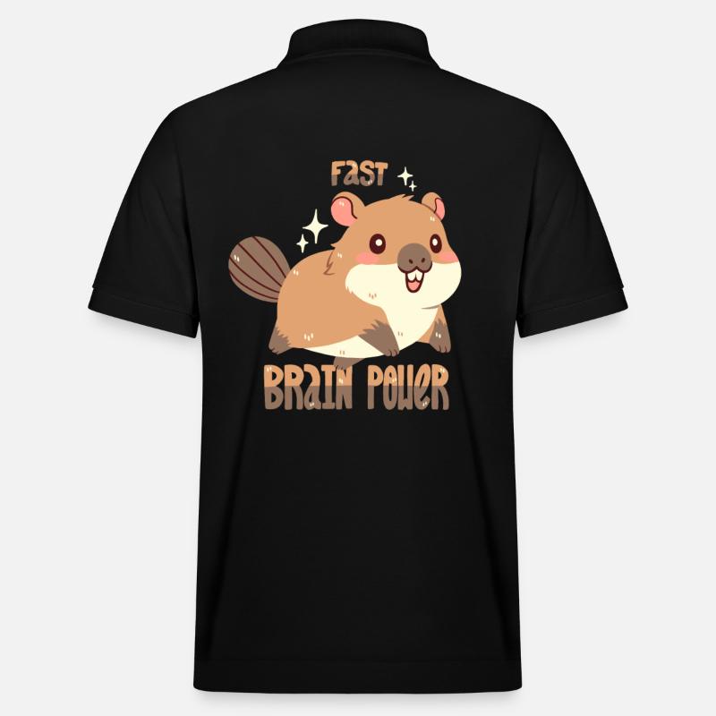 Fast Brain Power - Stanley/Stella Unisex Bio-Poloshirt PREPSTER - Schwarz